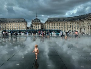 Water fountain in Bordeaux, France